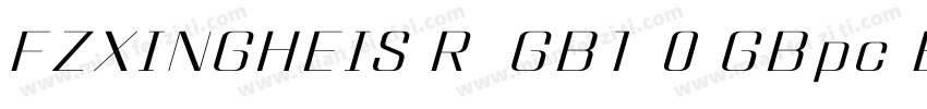 FZXINGHEIS R  GB1 0 GBpc EUC H字体转换